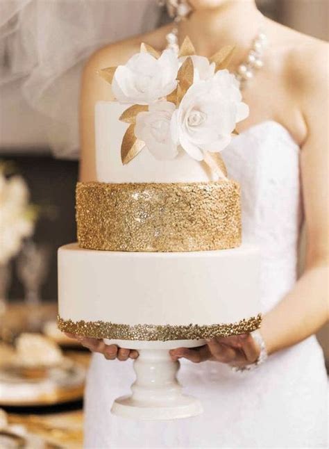 50 Gold Wedding Cakes Ideas 37 Style Female White And Gold Wedding