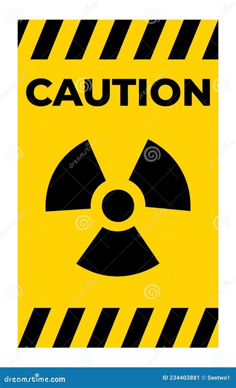 Radiation Hazard Symbol Sign Isolate On White Backgroundvector