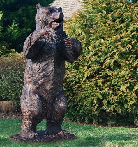 Grizzly Bear Sculpture Bronze Life Size