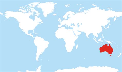Australia Map Of The World