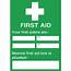 First Aiders Nearest Aid Box Sign  Y922 Buy Online At Nisbets