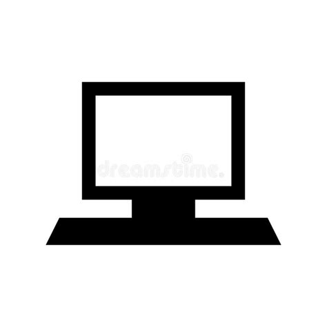 monitor desktop computer logo  icon illustration stock vector illustration  keyboard