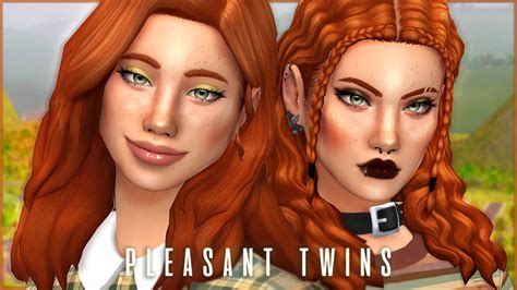 Angela And Lilith Pleasant The Sims 4 Opposite Twins Makeover Full Cc