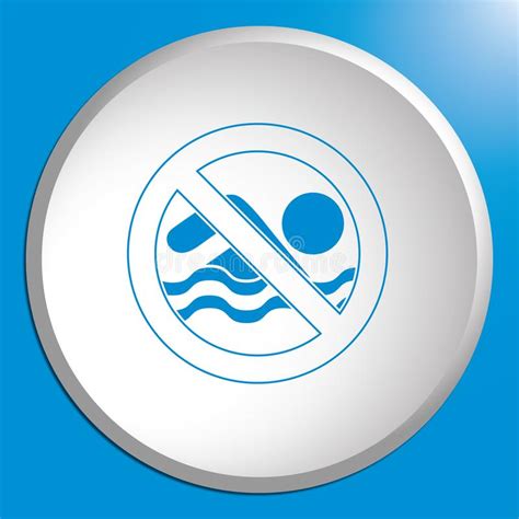 No Swimming Prohibition Sign Icon Stock Vector Illustration Of Beach