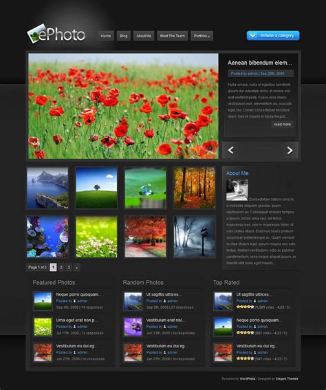 Photo Gallery Wordpress Theme Photo Gallery 10 Lcd Photo Frame