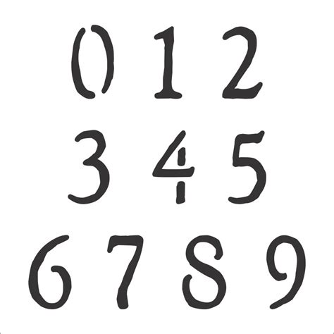 Rustic Number Stencil Set Value Pack — Stencil Ease