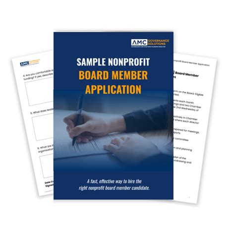 Sample Nonprofit Board Member Application