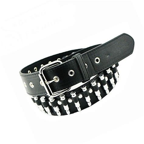 wild bullet belt pu imitation leather punk personality bullet belt fashion trend belt wish