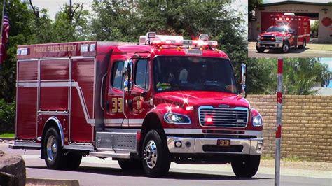 Phoenix Fire Dept Ladder Tender 33 And Rescue 33 Responding Youtube