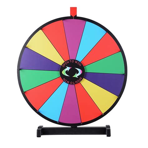 Winspin 24 Tabletop Spinning Prize Wheel 14 Slots With Color Dry Erase