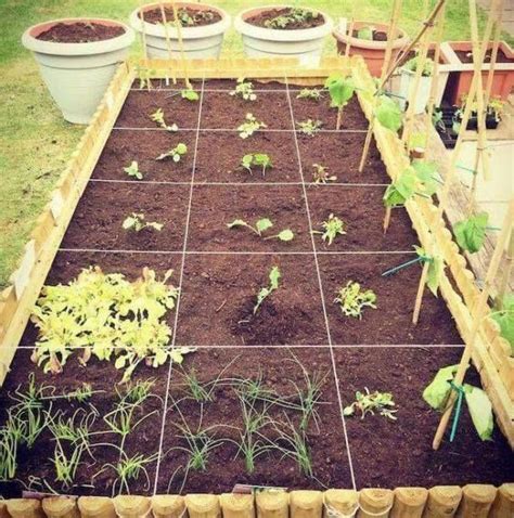 A square foot garden pairs nicely with a raised bed. Square Foot Gardening Layout | Vegetable garden planner ...