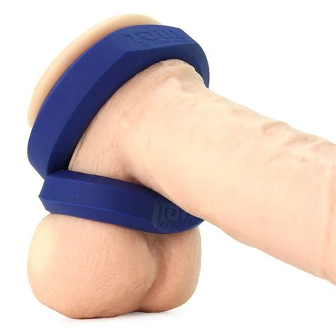 Tom Of Finland 3 Piece Silicone Cock Ring Set Blue Sex