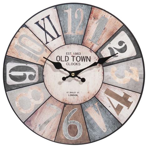 Horloge en bois D 34 cm COSY | Maisons du Monde