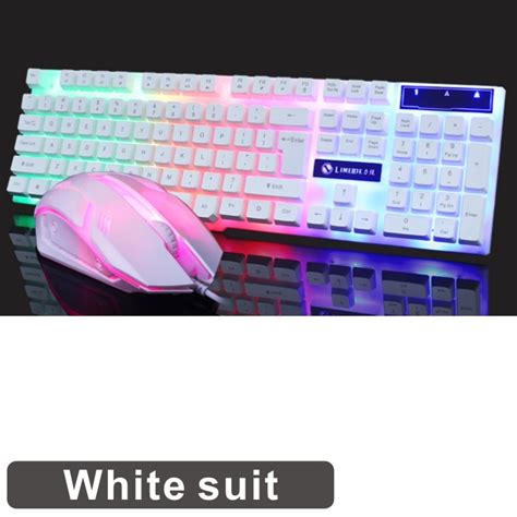 Led Luminous Gaming Keyboard Mouse Combos Usb Wired Gamer Kit Backlight