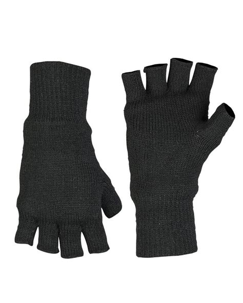 Fingerless Gloves Acrylic Thinsulate™ Mil Tec® Black Black Apparel Gloves And Mittens