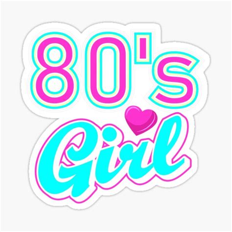 80 s girl retro1980s nineteen eighties vintage throwback pop sticker for sale by