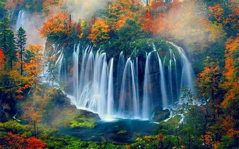 Autumn Waterfall Image Id 31817 Image Abyss