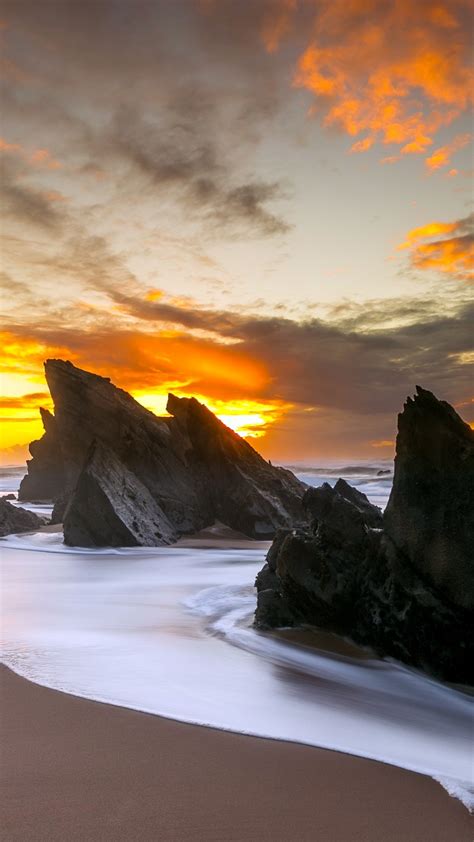 1080x1920 Ocean Beach Sunset Sunrise Dusk Dawn Nature Hd 5k For