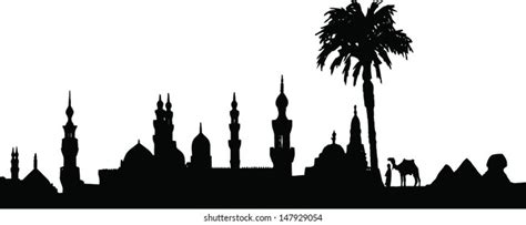 2317 Egypt Skyline Silhouette Images Stock Photos 3d Objects