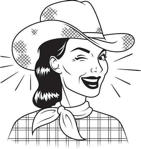 Vintage Cowgirl Illustrations Royalty Free Vector Graphics And Clip Art