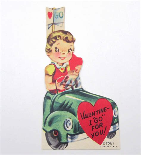 Vintage 1950s Childrens Novelty Valentine Greeting Card Etsy