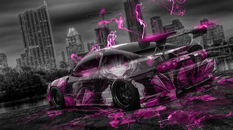 Tony Kokhan Nissan Sx Jdm Tuning Anime Aerography City Car Pink Neon