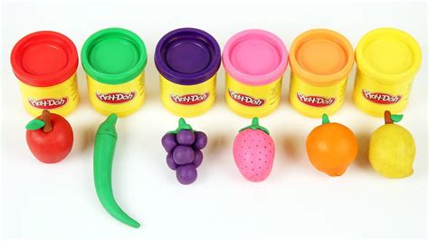 Learn How To Make Fruits With Play Doh Colors For Kids Youtube