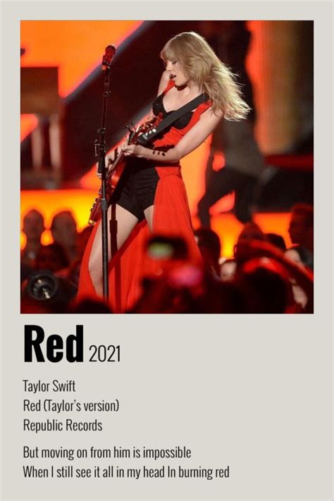 Red Poster Taylor Swift Red Songs Taylor Swift Red Tour Taylor