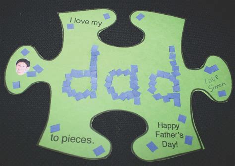 Love You To Pieces Fathers Day Card Classroom Freebies Fathers Day