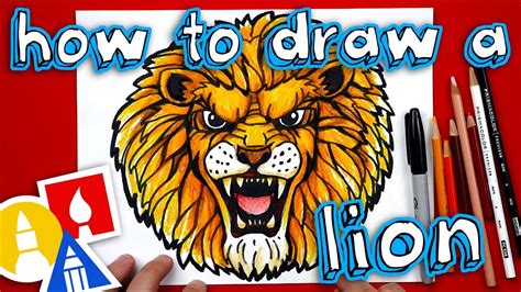 Easy lion drawing for kids is now complete! How To Draw A Realistic Lion - YouTube