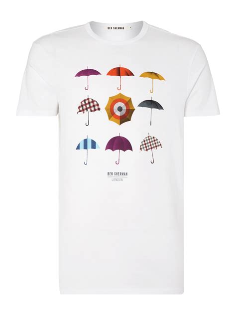 Up to 50% off at farfetch. Lyst - Ben Sherman Heritage Umbrella Print T-shirt in ...