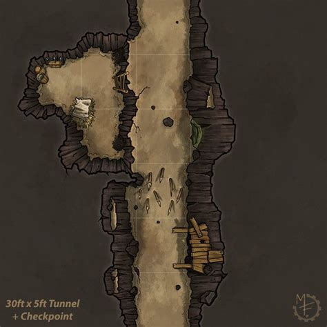 Dungeon Maps 30ft X 5ft Tunnel Michael Fitzhywel On Artstation At