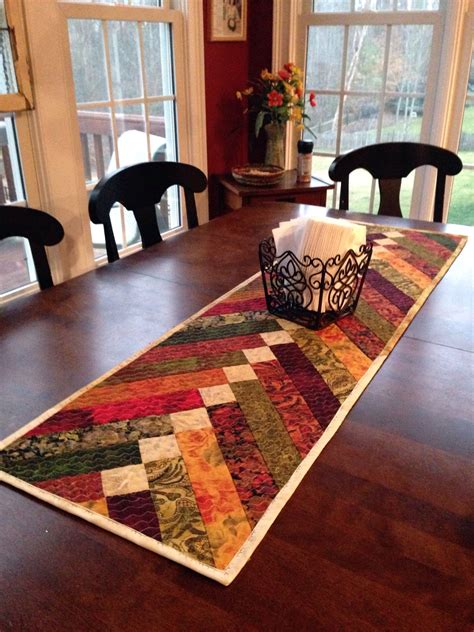 French Braid Table Runner Patchwork Table Runner Quilted Table