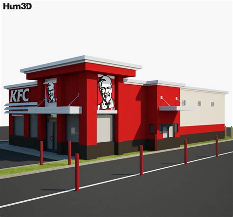Kfc Restaurant D Model Architecture On Hum D