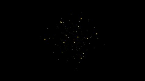 Beautiful Gold Floating Dust Particles With Flare On Black Background