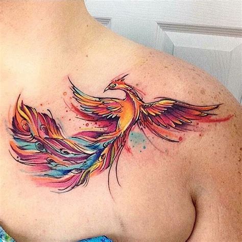 Phoenix Watercolor Tattoo Images The Style Inspiration