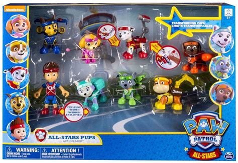 Paw Patrol All Stars Pups Action Pack Exclusive Figure 8 Pack Spin