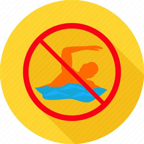Man, prohibit, prohibited, sign, swim, swimming, warning icon