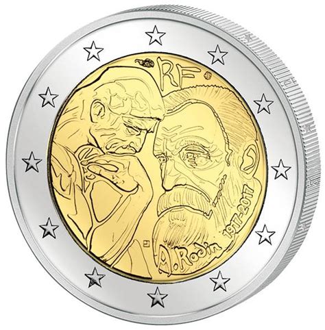 2 Euro Numisbrief Frankreich 100 Todestag Auguste Rodin 2017
