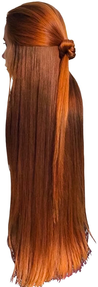 Girl Hair Red Ponytail Tie Back Super Long 1 By Pngtransparency On