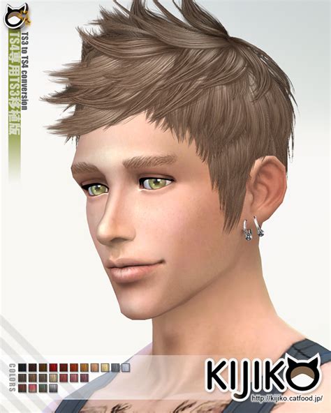 Kijiko Sims Faux Hawk Hairstyle Conversion From Ts3 To Ts4 Sims 4 Hairs