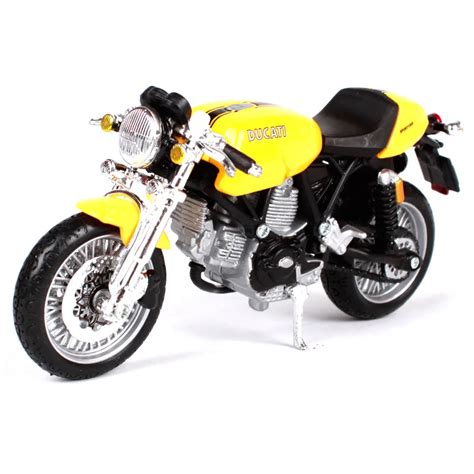Maisto 118 Ducati Sports 1000 Yellow Motorcycle Diecast Model Scaled