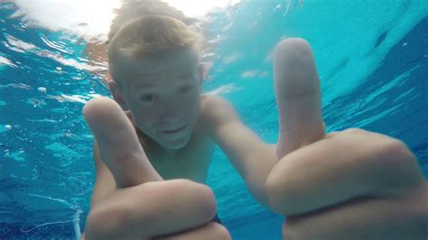 Swimming In Pool Underwater View With Gopro Youtube