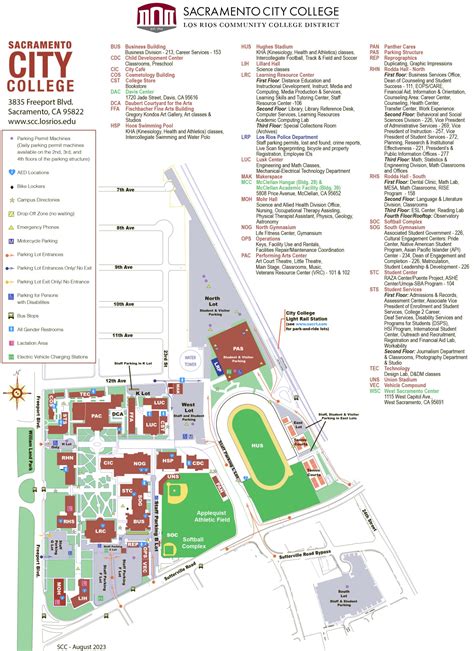 Sacramento City College Campus Map Scc