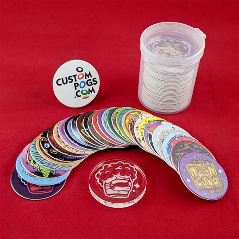 Original Illustrated Pogs With Slammer And Tube Etsy