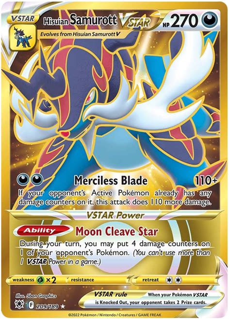 Hisuian Samurott Vstar Astral Radiance 209 Pokemon Card