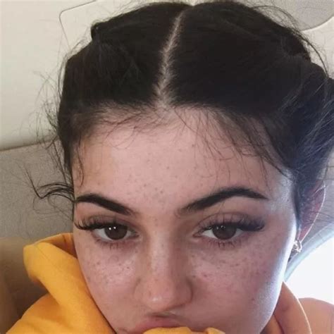 Kylie Jenner Takes A Break From Her Makeup Routine To Share Bare Faced