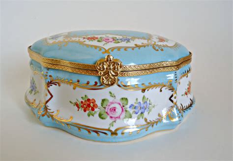 Limoges Very Large Trinket Jewelry Box Hand Painted Peint A La Etsy