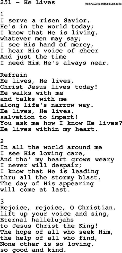 Because He Lives Hymn Lyrics