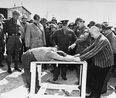 Survivors Of The Ohrdruf Concentration Camp Demonstrate Torture Methods